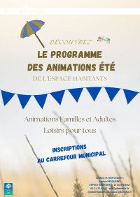 ESPACE HABITANTS PROGRAMME DE L'ÉTÉ
